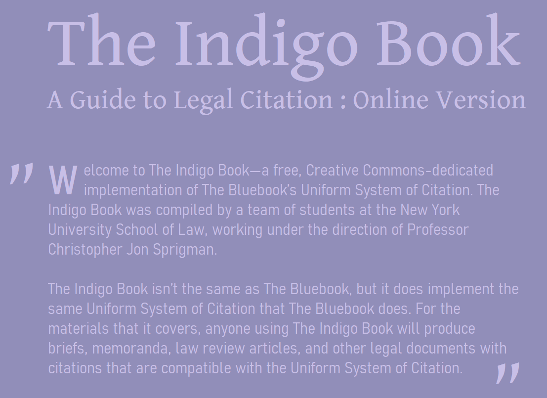 The Indigo Book
